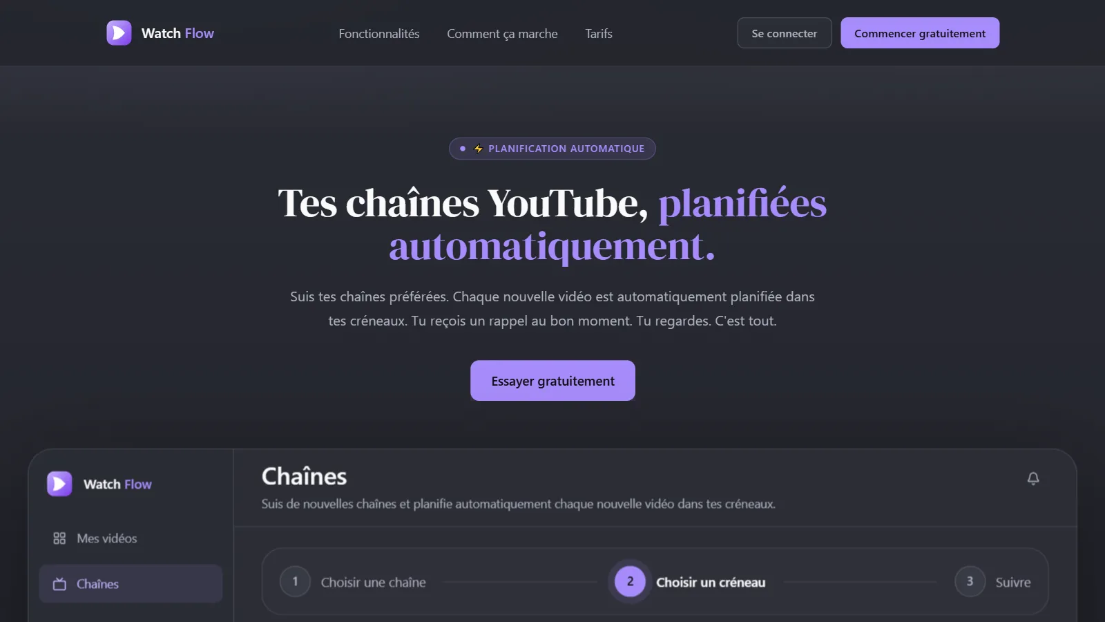 Aperçu du projet Watch Flow